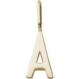Vielsesringe Smykker Design Letters Bogstav 10mm Til Personlig Halskæde A-Z - Guld