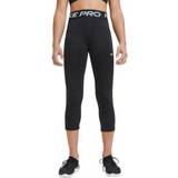 L Bukser Nike Girl's Pro Capri Leggings - Black/White (DA1026-010)