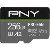 PNY 256 GB Hukommelseskort & USB Stik PNY Pro Elite microSDXC Class 10 UHS-I U3 V30 A2 100 / 90MB/s 256GB