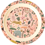 Tallerkener & Skåle Rice Melamine Kids Plate Jungle Animals Print