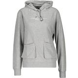 32 - Grå - XL Sweatere Nike Sportswear Swoosh French Terry Hoodie - Dark Grey Heather/White