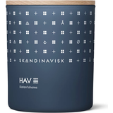 Glas - Håndlavet Lysestager, Lys & Dufte Skandinavisk Hav Large Duftlys 200g