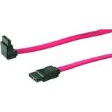 MicroConnect Rød - SATA-kabel Kabler MicroConnect SATA-SATA Angled 0.5m