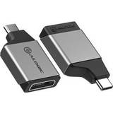 Kabeladaptere - Sølv - USB C-DisplayPort Kabler Alogic Ultra Mini USB-C till DisplayPort