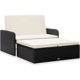Justerbare ryglæn Loungesæt Havemøbel vidaXL 46078 Loungesæt, borde inkl. 1 stole & 1 sofaer