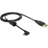 DeLock Et stik - USB-kabel Kabler DeLock 270° Angled Ferrite USB A-USB Micro-B 2.0 1m