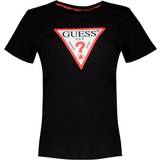 Guess Dame T-shirts & Toppe Guess Triangle Logo T-shirt - Black