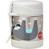 Grå Babymad opbevaring 3 Sprouts Sloth Stainless Steel Food Jar