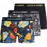 Blomstrede Boxershorts Børnetøj Jack & Jones Boy's Sugar Skull Print Trunks 3-pack - Black/Black (12189220)