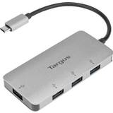 Han – Hun - USB A-USB C - USB-kabel Kabler Targus USB C-3USB A M-F Adapter