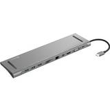 USB C - VGA Kabler Sandberg USB-C -HDMI/VGA/USB A/RJ45/3.5mm M-F Adapter