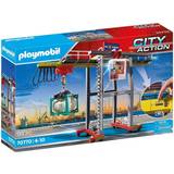 Byer Legesæt Playmobil City Action Portal Crane with Containers 70770