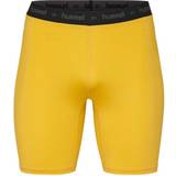 Gul - XXS Bukser & Shorts Hummel First Performance Tight Shorts Men - Sports Yellow