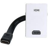 HDMI-kabler - Hun – Hun - Hvid VivoLink Power outlet HDMI-HDMI F-F 5m