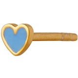 Blå Øreringe Stine A Petit Love Heart Earring - Gold/Light Blue