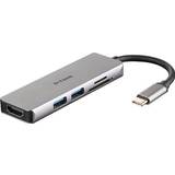 Sølv Kabler D-Link USB C - HDMI/USB A M-F Adapter