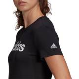 Adidas Dame T-shirts & Toppe adidas Essentials Slim Logo Tee - Black/White