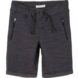 Name It Lynlås Bukser Name It Zip Pocket Sweat Shorts - Grey/Asphalt (13190443)