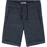 Name It Piger - Shorts Bukser Name It Zip Pocket Sweat Shorts - Blue/Dark Sapphire (13190443)