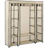 Beige Garderober vidaXL Compartments and Rods Garderobeskab 150x176cm