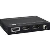 VivoLink Kabeladaptere - Sort Kabler VivoLink HDMI-2HDMI/USB Micro B Splitter F-F Adapter