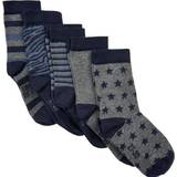Stribede Undertøj Minymo Socks 5-pack - Dark Grey Melange (5079-131)
