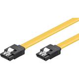Flad - Rød - SATA-kabel Kabler MicroConnect SATA-SATA 0.3m