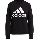 26 - Dame - Rund hals Sweatere adidas Women's Essentials Relaxed Logo Sweatshirt - Black/White