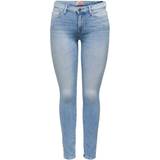 Only Onlshape Life Reg Ankle Skinny Fit Jeans - Blue/Light Blue Denim