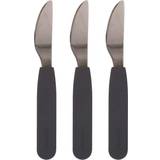 Metal Børnebestik Filibabba Silikone Knive 3-pack Stone Grey