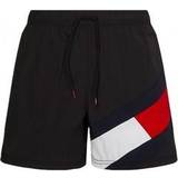 Nylon - XXS Badetøj Tommy Hilfiger Signature Flag Swim Shorts - Black