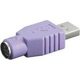 Grøn - Han – Hun - Kabeladaptere Kabler MicroConnect USB A-PS/2 M-F Adapter