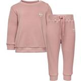 Pink Tracksuits Børnetøj Hummel Santo Crew Suit - Woodrose (210969-4852)