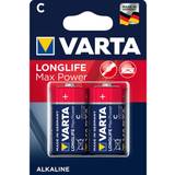 Batterier - Blå - Engangsbatterier Batterier & Opladere Varta Longlife Max Power C 2-pack
