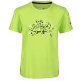 Regatta T-shirts Regatta Kid's Bosley III Printed T-Shirt - Electric Lime Dinosaur Print