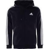 Adidas Herre Overdele adidas Essentials Fleece 3 Stripes Full Zip Hoodie Men - Black