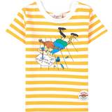 Piger - Pippi Langstrømpe Overdele Pippi Striped T-Shirt - Yellow