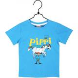 Piger - Pippi Langstrømpe Børnetøj Pippi Långstrump T-shirt - Blue