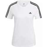 Jersey - Slim Overdele adidas Women's Loungewear Essentials Slim 3-Stripes T-shirt - White/Black