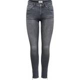 Only Kendell Life Reg Ankle Skinny Fit Jeans - Grey/Medium Grey Denim