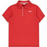 Rød Polotrøjer Børnetøj Slazenger Junior Boy's Plain Polo Shirt - Red