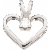 Charms & Vedhæng Scrouples Kleopatra Heart Pendant (0.15ct) - White Gold/Diamond