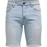 Herre - One Size Bukser & Shorts Only & Sons Ply Life Jog Denim Shorts - Blue/Blue Denim