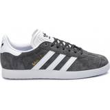 Dame - Grå Sneakers adidas Gazelle - Dark Grey Heather/White/Gold Metallic