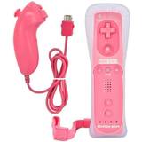 Bevægelsesstyring - Nintendo Wii Spil controllere MTK Nintendo Wii Motion Plus Remote + Nunchuck - Pink