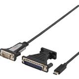 Deltaco USB C-RS232/DB-9 2.0 1.5m