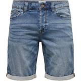 Only & Sons Herre - XL Shorts Only & Sons Ply Life Jog Denim Shorts - Blue/Blue Denim