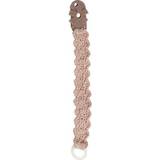 Pink Sutteholder Sebra Crochet Pacifier Clip