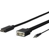 HDMI aktiv - Kabeladaptere - Skærmet Kabler VivoLink HDMI-VGA/3.5mm 1m
