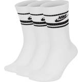 Nike Hvid Undertøj Nike Sportswear Dri-FIT Everyday Essential Crew Socks 3-pack - White/Black
